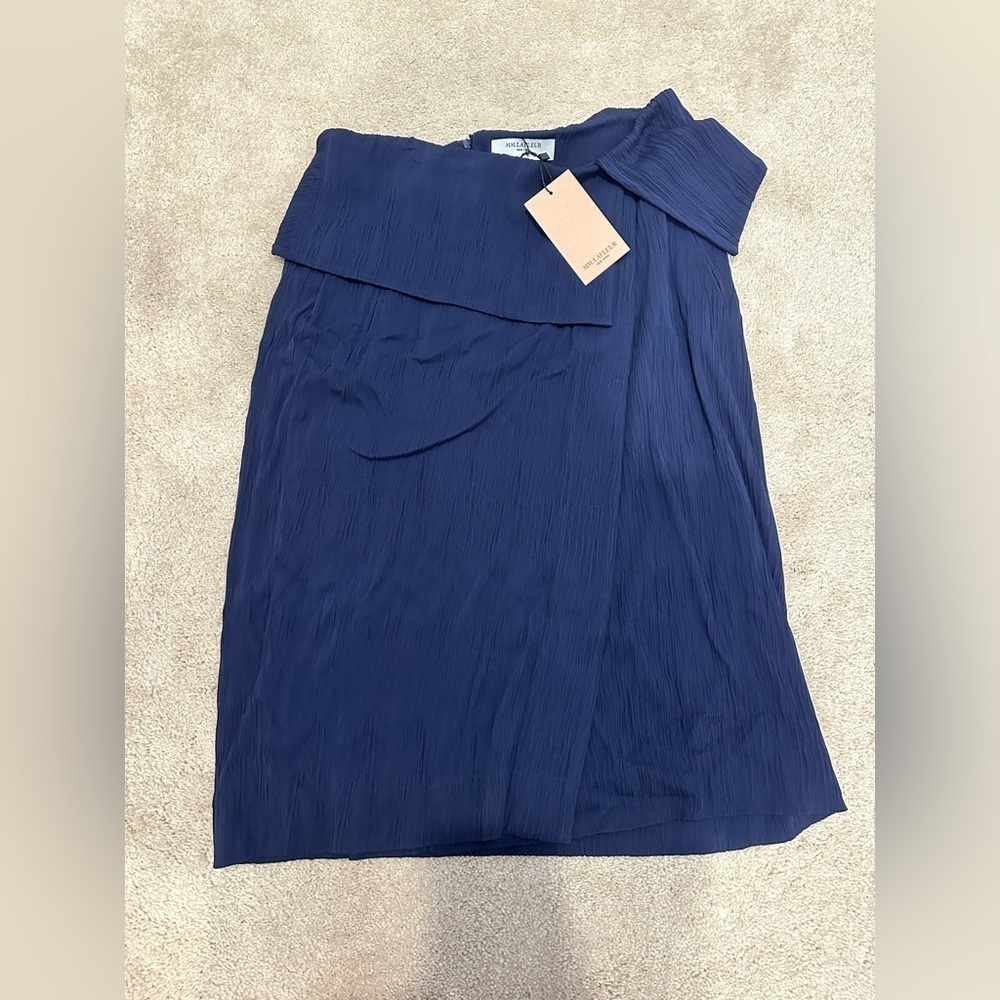 MM LaFleur The Montgomery Skirt - Pleated Jersey in Agegean Blue 10 NWT SOLD OUT - Picture 6 of 7